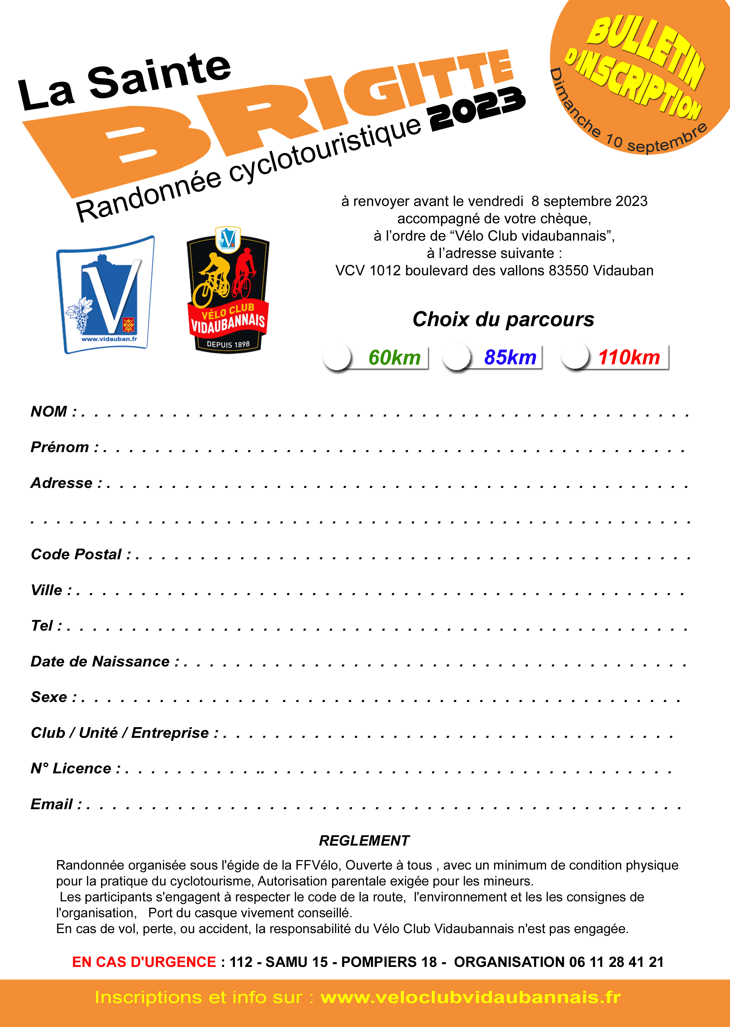 Ste Brigitte Vélo Club Vidauban